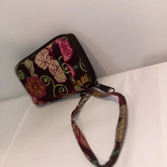 Vera Bradley Y2K Vintage Wristlet Brown Florate Wristlet - Picture 5 of 11